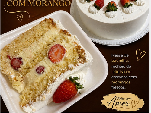 Fatia Ninho com morango